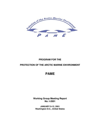 PAME I 2001 Meeting report