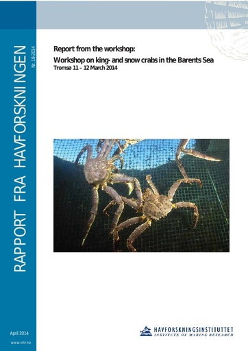 Sundet (2014). The snow crab - Report from the workshop: Workshop on king- and snow crabs in the Barents Sea