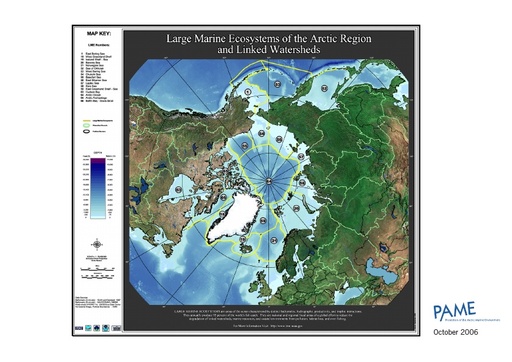 Large Marine Ecosystems of the Arctic - Map