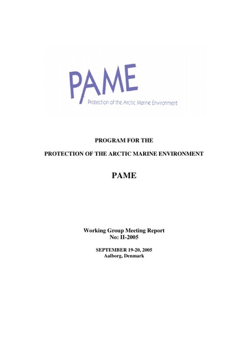 PAME II 2005 Meeting report