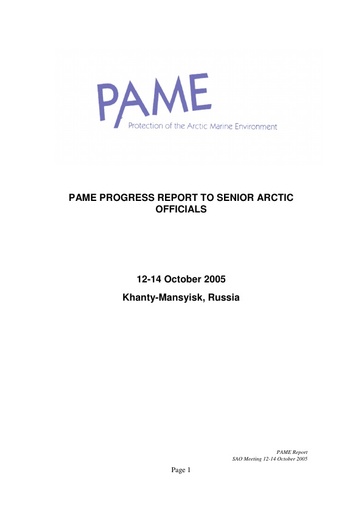 SAO Report 2005 (October)